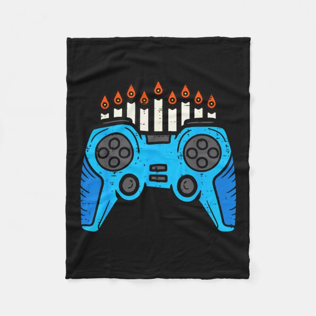 Couverture Polaire Jewish Video Game Gamer Hanukkah Chanukah Men Boy  (Devant)