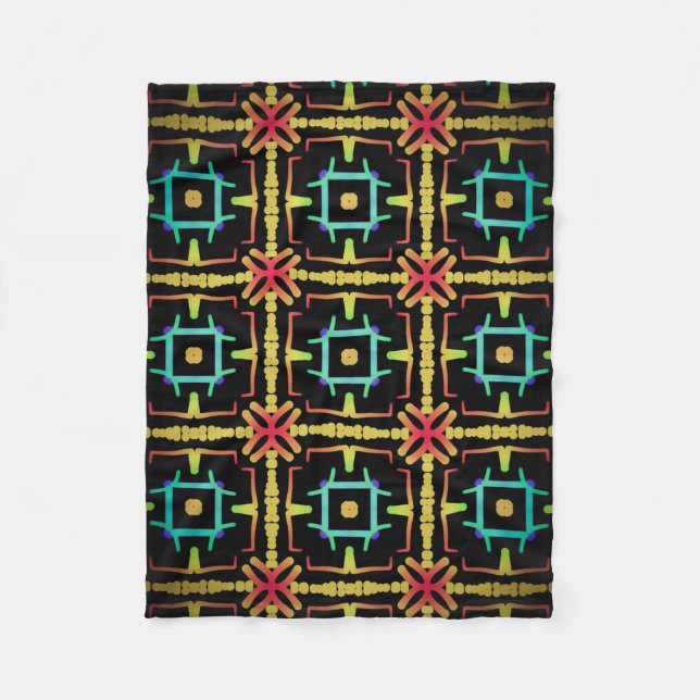 Couverture polaire Jimette Design jaune orange (Devant)