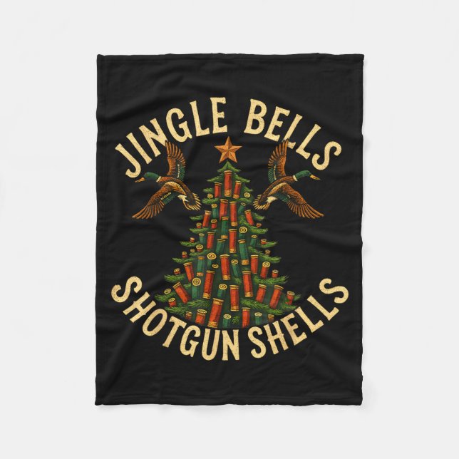 Couverture Polaire Jingle Bells Shotgun Shells Funny Hunting Christma (Devant)