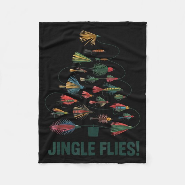 Couverture Polaire Jingle Flies Funny Fly Fishing Lure Christmas Paja (Devant)