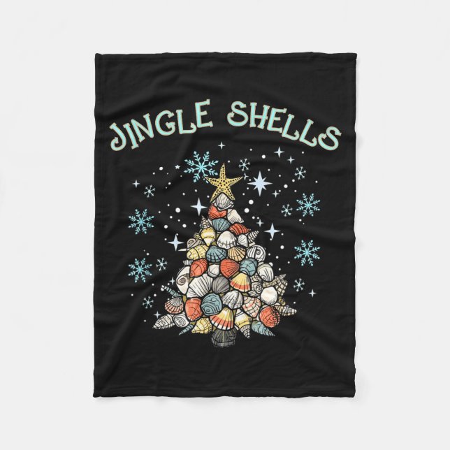 Couverture Polaire Jingle Shells Christmas Tree Snowflakes Celebratio (Devant)