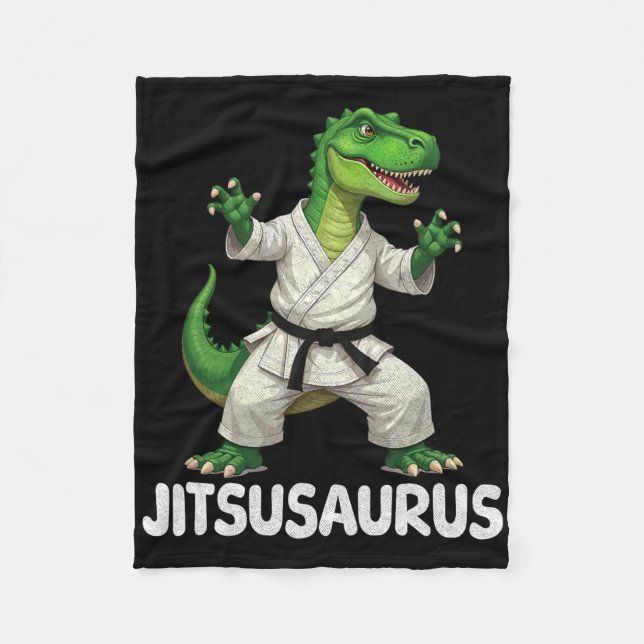 Couverture Polaire Jitsusaurus Dinosaure Karaté Arts Martiaux Amuseme (Devant)