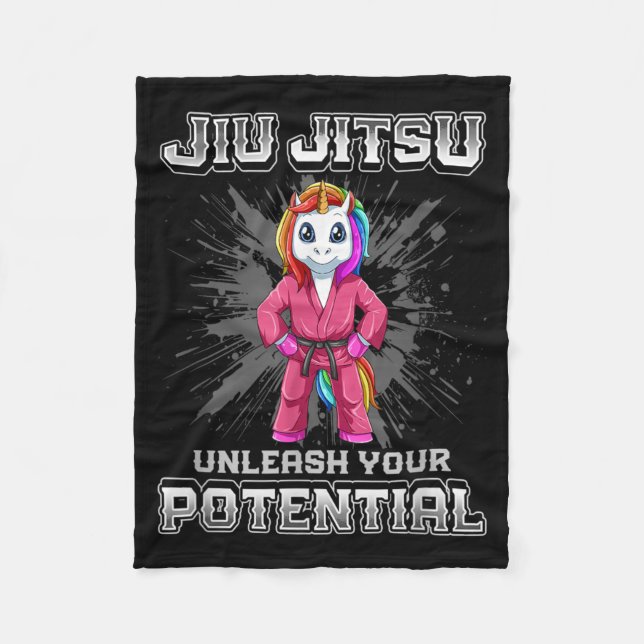 Couverture Polaire Jiu Jitsu Brésilien MMA et Grappling BJJ (Devant)