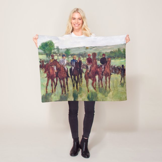 Couverture Polaire Jockeys et chevaux de course, Edgar Degas (En situation)