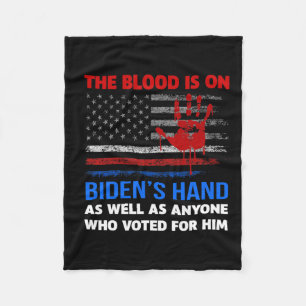 Couverture Polaire Joe Biden A Du Sang Sur Ses Mains Anti Biden Appor