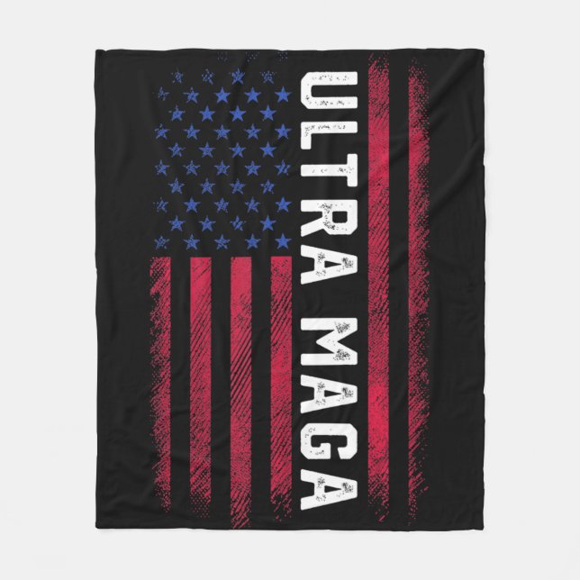 Couverture Polaire Joe Biden Ultra Maga  Ultra Maga America Flag  (Devant)