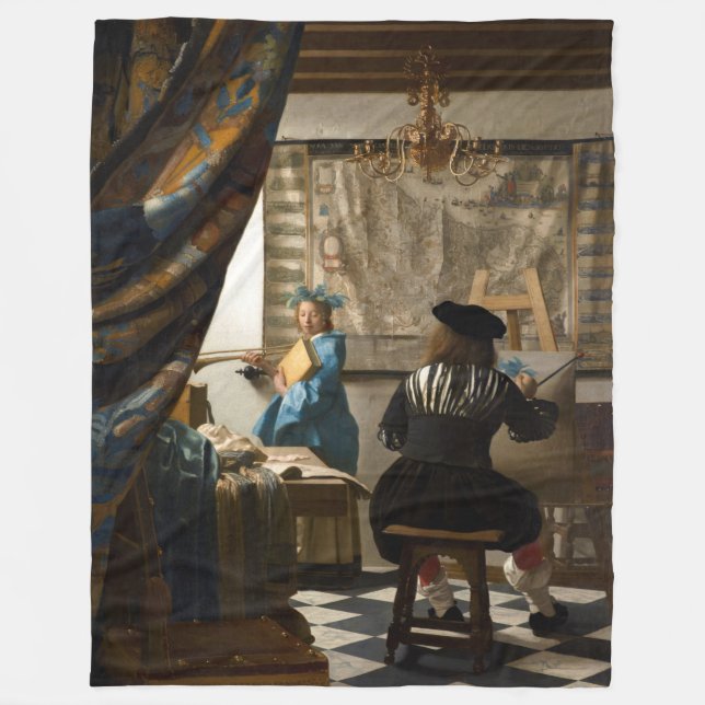 Couverture Polaire Johannes Vermeer - L'Allégorie de la Peinture (Devant)