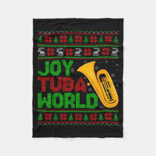 Couverture Polaire Joie Tuba Amoureux de la musique du monde Xmas Tub