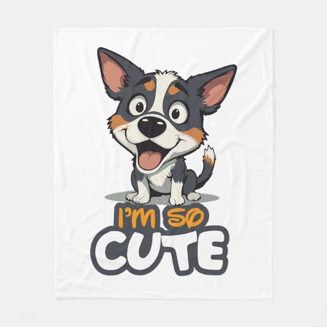 Couverture Polaire joli chiot (Devant)