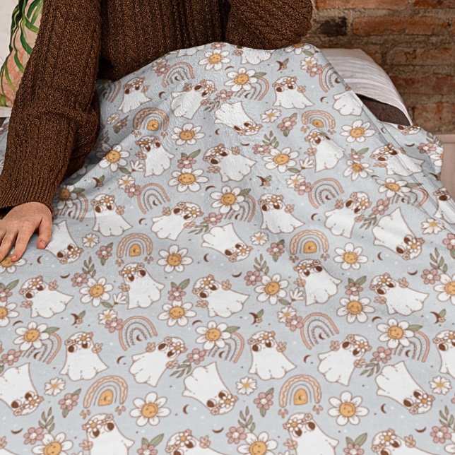 Couverture Polaire Joli Halloween Super Style Rétro Enfants (Retro Halloween Spooky fleece blanket for kids and babies
)