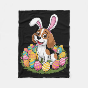 Couverture Polaire Joli lapin Beagle Oreilles de Pâques Chasse aux oe
