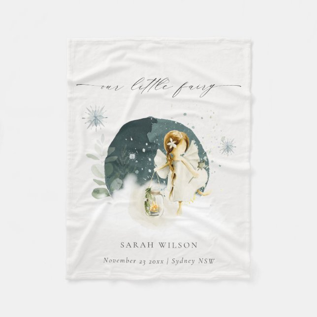 Couverture Polaire Joli Magnifique Enchantée Petit Jardin Fée Neige (Devant)