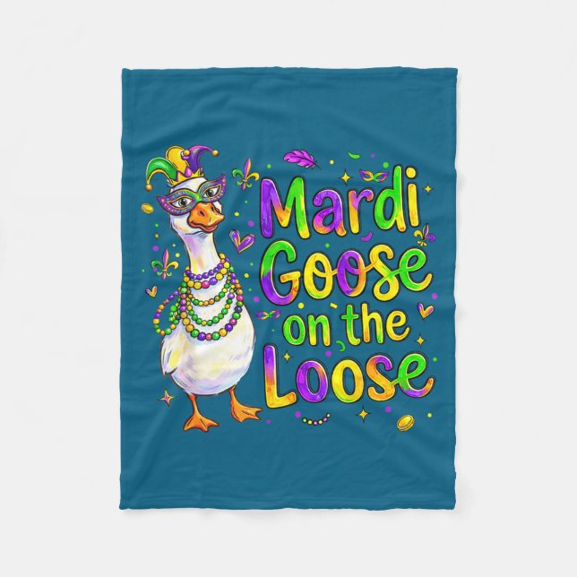 Couverture Polaire Joli Mardi Oie Carnaval Défilé en Liberté (Devant)