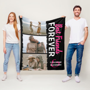 Couverture Polaire Joli 'Meilleures Amies Pour Toujours' 3 Photos