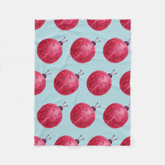 Couverture Polaire Joli Motif d'aquarelle Abstrait Ladybug