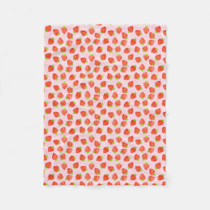 Couverture Polaire Joli motif de crème de fraise