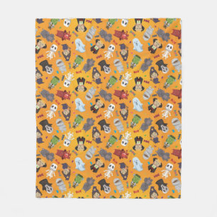 Couverture Polaire Joli Motif de monstres d'Halloween