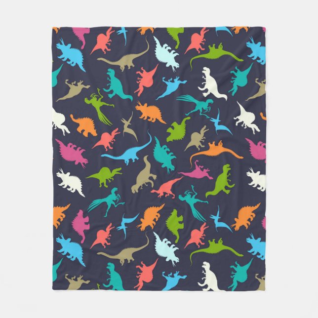 Couverture Polaire Joli Motif Dinosaure moderne coloré (Devant)