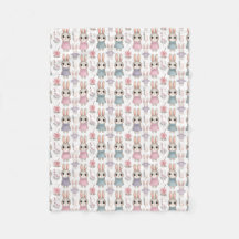 Joli motif sans couture de lapin à l'aquarelle
