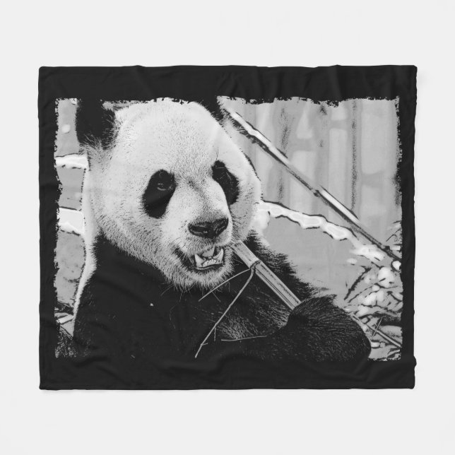 Couverture Polaire Joli ourson panda (Devant (Horizontal))