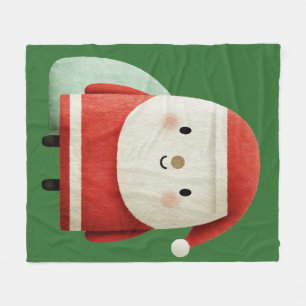 Couverture Polaire Joli Père Noël minimaliste