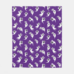 Couverture Polaire Joli petit Fantôme Effrayant Halloween