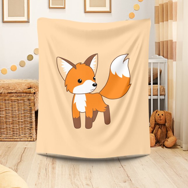 Couverture Polaire Joli Petit Fox Pêche Beige (Créateur téléchargé)