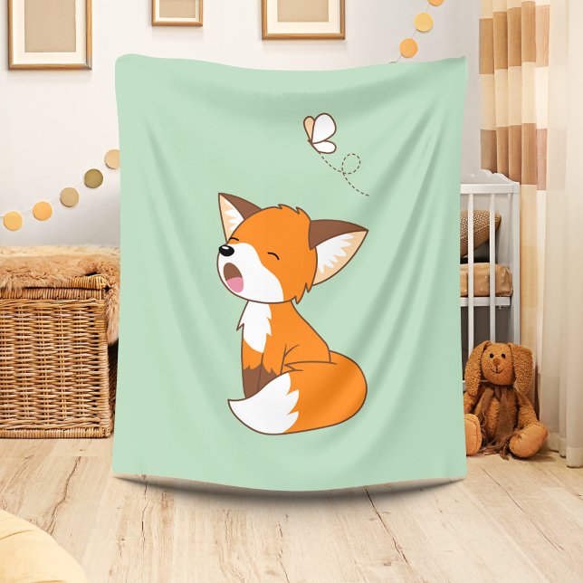 Couverture Polaire Joli Petit Fox Sleepy (Créateur téléchargé)