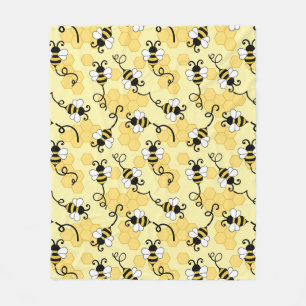 Couverture Polaire Joli petit motif abeilles