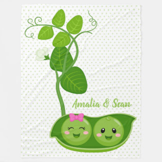 Couverture Polaire Joli pois adorables - choisir la couleur arrière -
