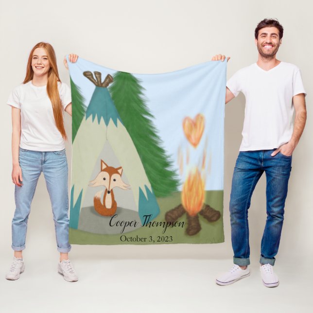 Couverture Polaire Joli renard solitaire (En situation)