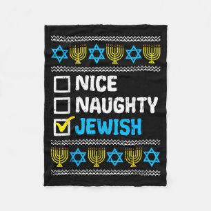 Couverture Polaire Joli Sale Juif Moche Sweater Hanukkah Chanukah