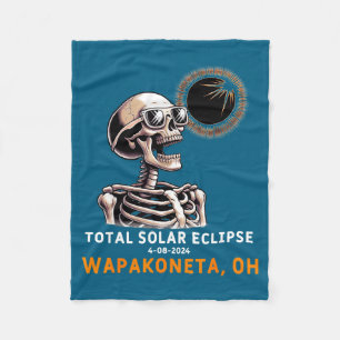 Couverture Polaire Joli squelette éclipse solaire Wapakoneta Ohio