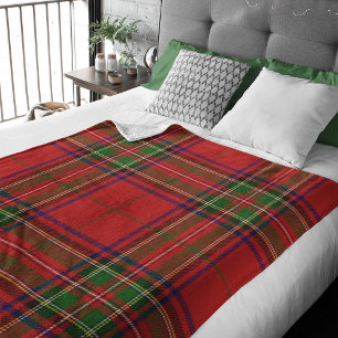 Couverture Polaire Joli Tartan rouge et vert Plaid