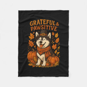 Couverture Polaire Joli tee-shirt d'automne citrouille amateur de chi