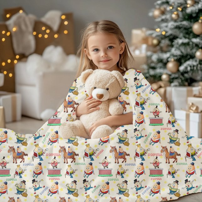 Couverture Polaire Joli Vintage Humpty Dumpty Nursery Rhyme (Créateur téléchargé)