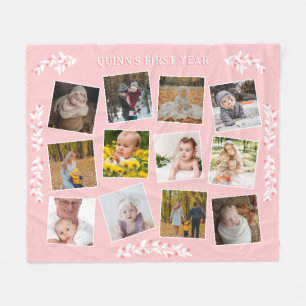 Couverture Polaire Jolie Berry Twigs Pink Baby's First Year Photos