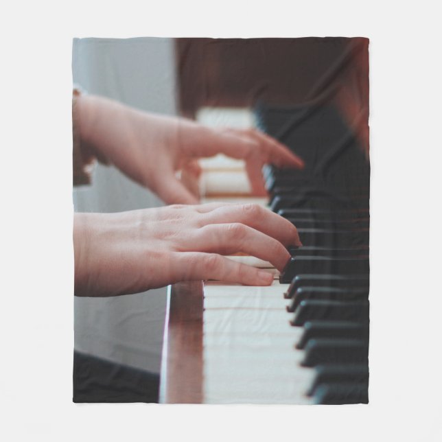 Couverture Polaire Jolie conception de piano (Devant)