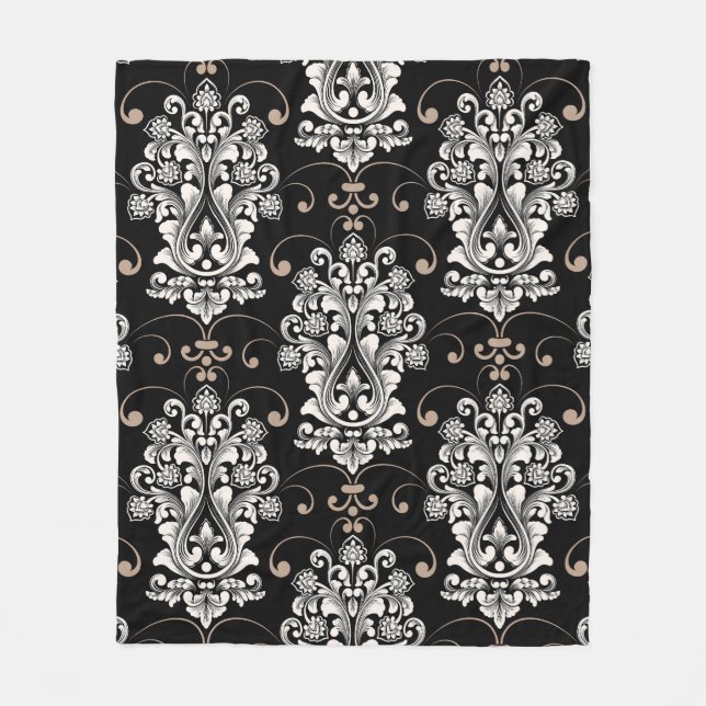 Couverture Polaire Jolie Damask motif transparent (Devant)