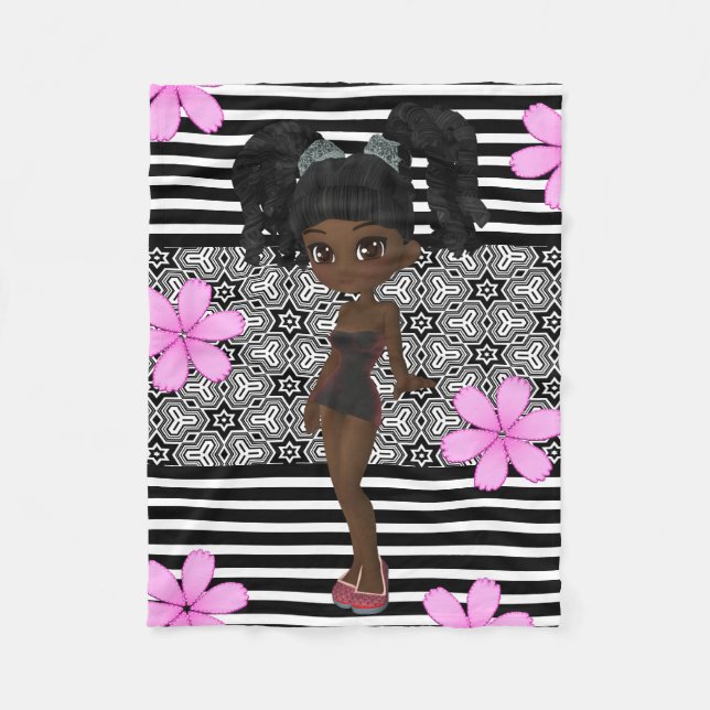 Couverture Polaire Jolie et fille (Devant)