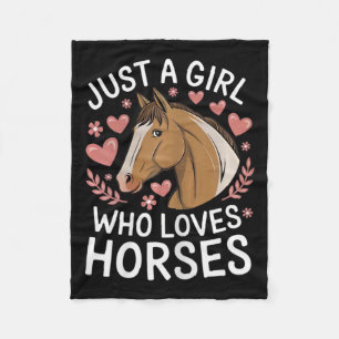 Couverture Polaire Jolie Fille Cheval Juste Une Fille Qui Aime Les Ch