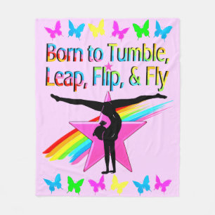 COUVERTURE POLAIRE JOLIE FILLE DE GYMNAST TUMBLING
