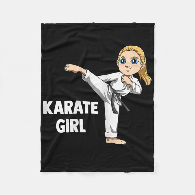 Couverture Polaire Jolie fille Karate - Fighting Karate fille (Devant)