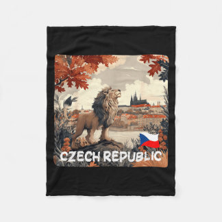 Couverture Polaire Jolie graphique de ville de République tchèque ave