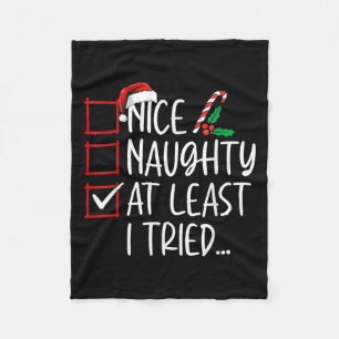 Couverture Polaire Jolie méchant au moins j'ai essayé liste de Noël P