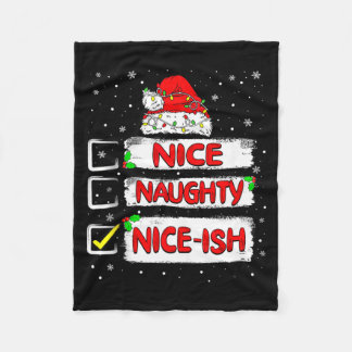Couverture Polaire Jolie Méchant Liste de Noël de Noël Papa Noël