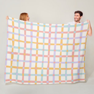 Couverture Polaire Jolie nurserie à motif entrecroisé pastel vintage