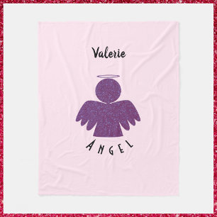 Couverture Polaire Jolie Parties scintillant violette Angel