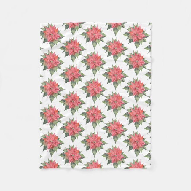 Couverture Polaire Jolie Poinsettia (Devant)