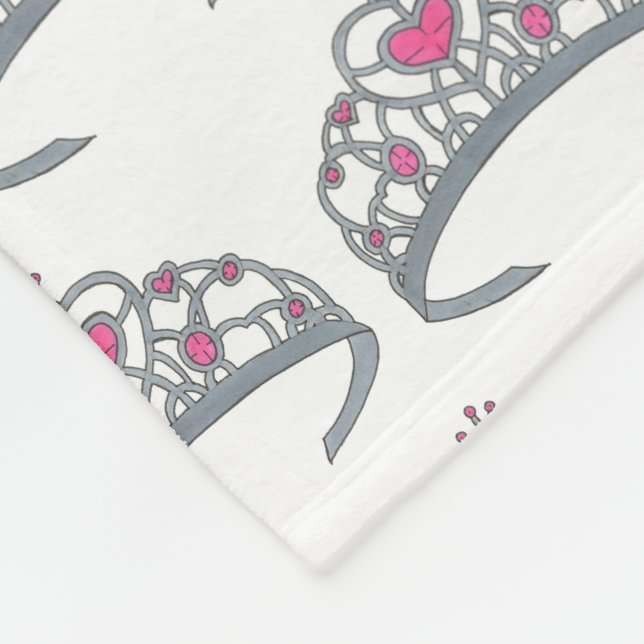 Couverture Polaire Jolie rose Princess Party Silver Tiara Crown (Coin)